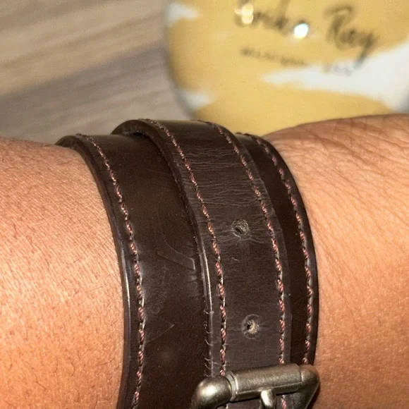 Louis Vuitton Monogram Glace Force Cuff Bracelet - Picture 7 of 11